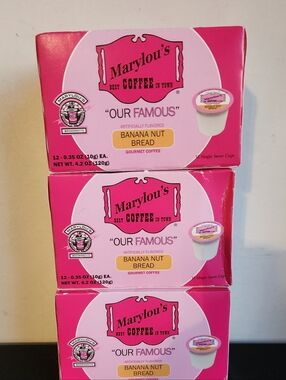3 NIB Marylou's Coffee Pods Banana Nut Bread Gourmet